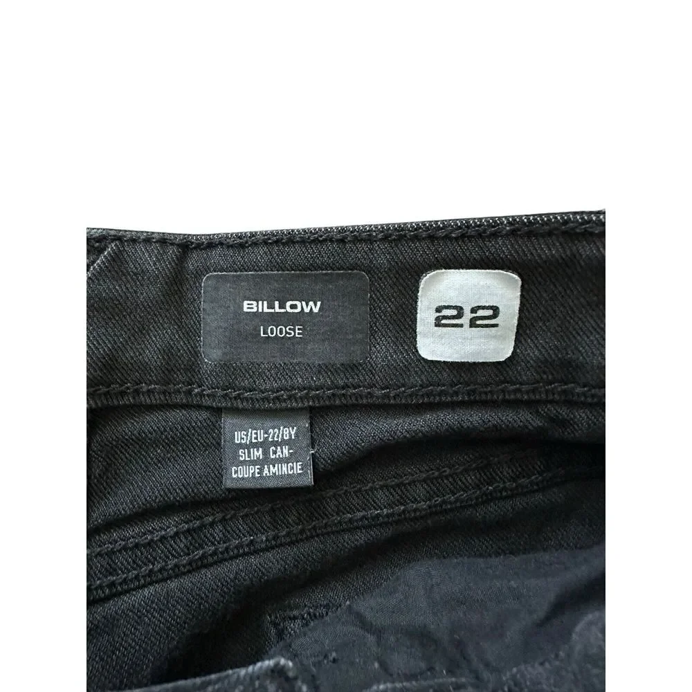 Volcom Men's Billow‎ Loose Fit Black Jeans Size 22 Denim